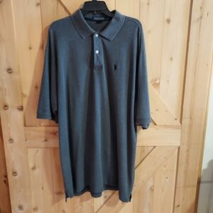 US Polo Assn. Performance Pique Shirt - Men's 3XL Gray Short Sleeve Polo.